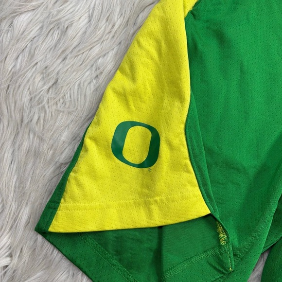 Nike Men's S Green Yellow Oregon Ducks Athletic Shorts Gym Lounge Pockets - Picture 3 of 9